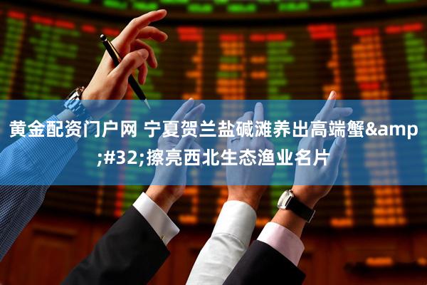 黄金配资门户网 宁夏贺兰盐碱滩养出高端蟹 擦亮西北生态渔业名片